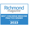 Icon showing PartnerMD's award for Best Concierge Medicine Practice 2023 from Richmond Magazine