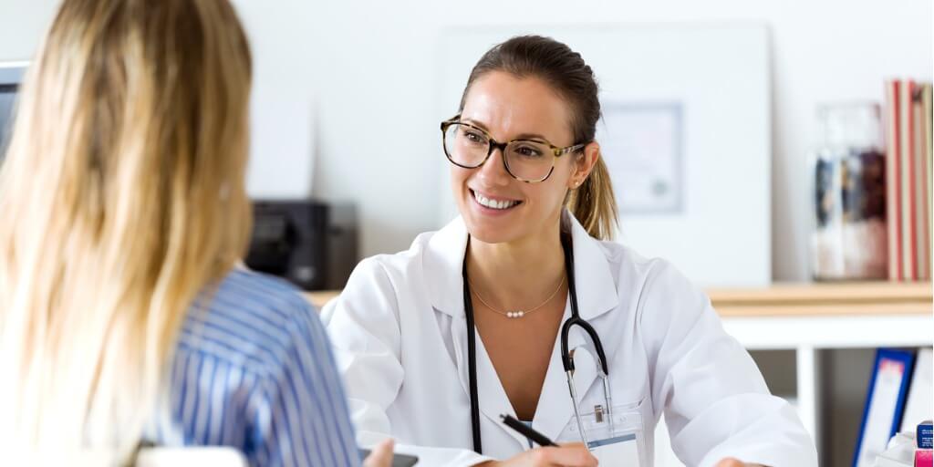 primary care doctor talking to patient