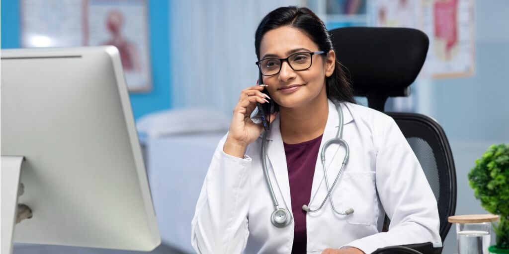 concierge doctor on phone with patient after hours