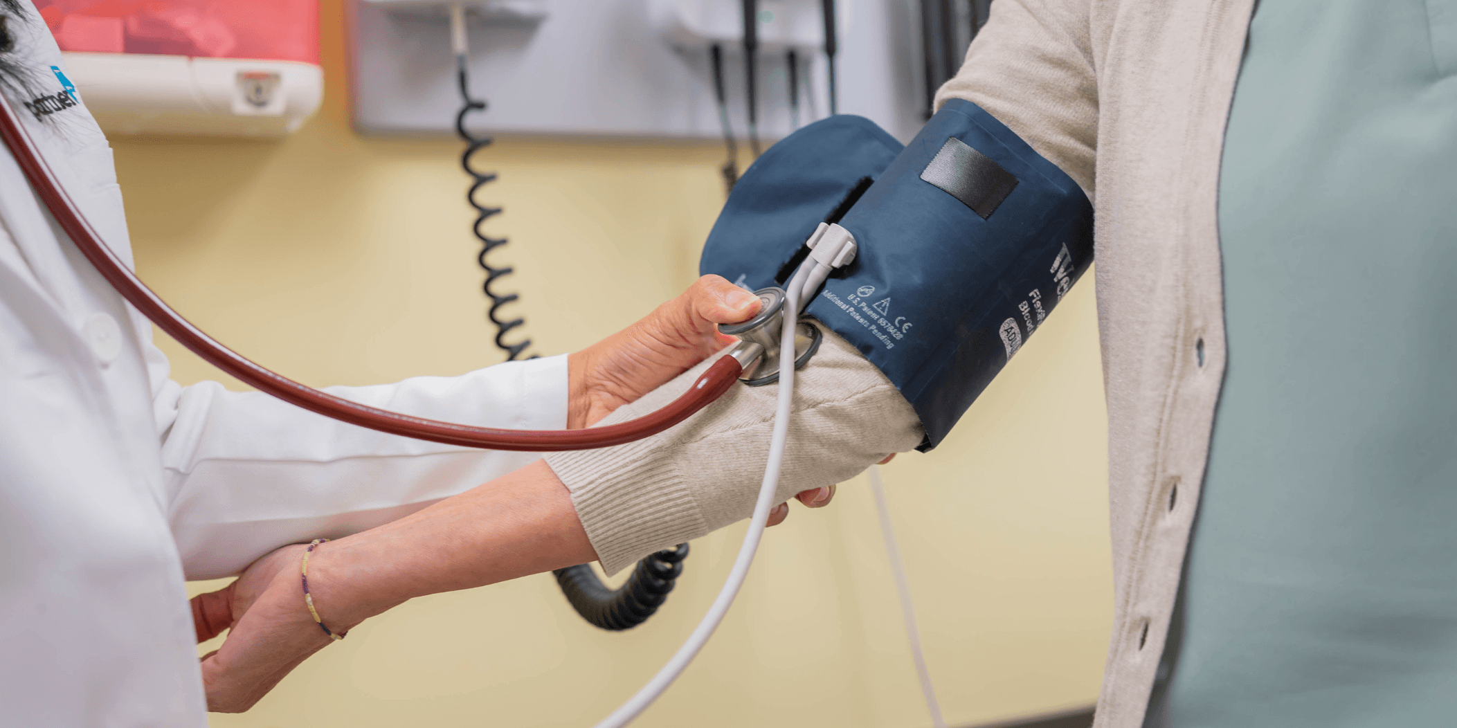 Patient having blood pressure checked during a PartnerMD appointment