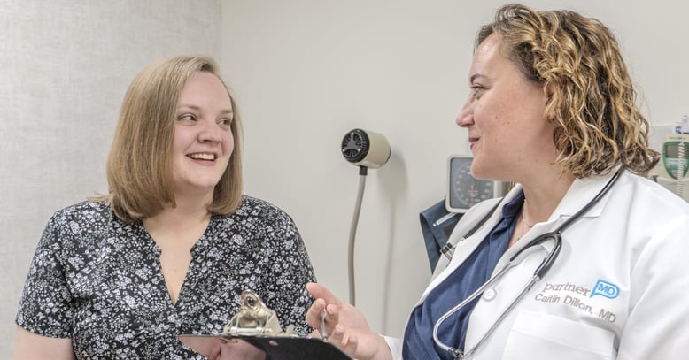 Dr. Dillon with patient