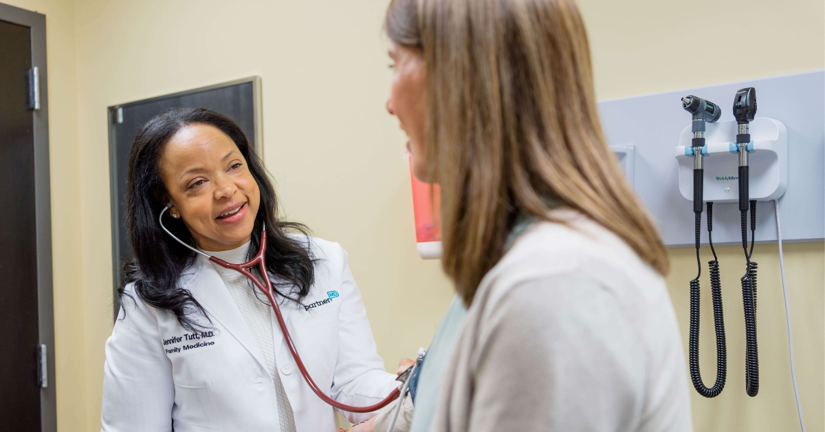 Dr. Tutt with patient