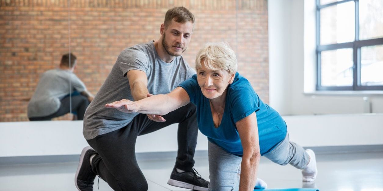 Woman working with a health coach