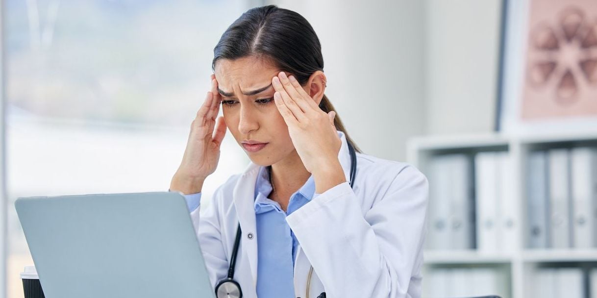 Overworked doctor