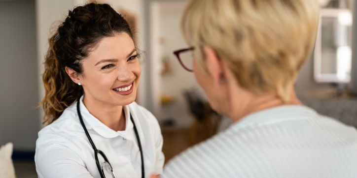Doctor talking to a patient