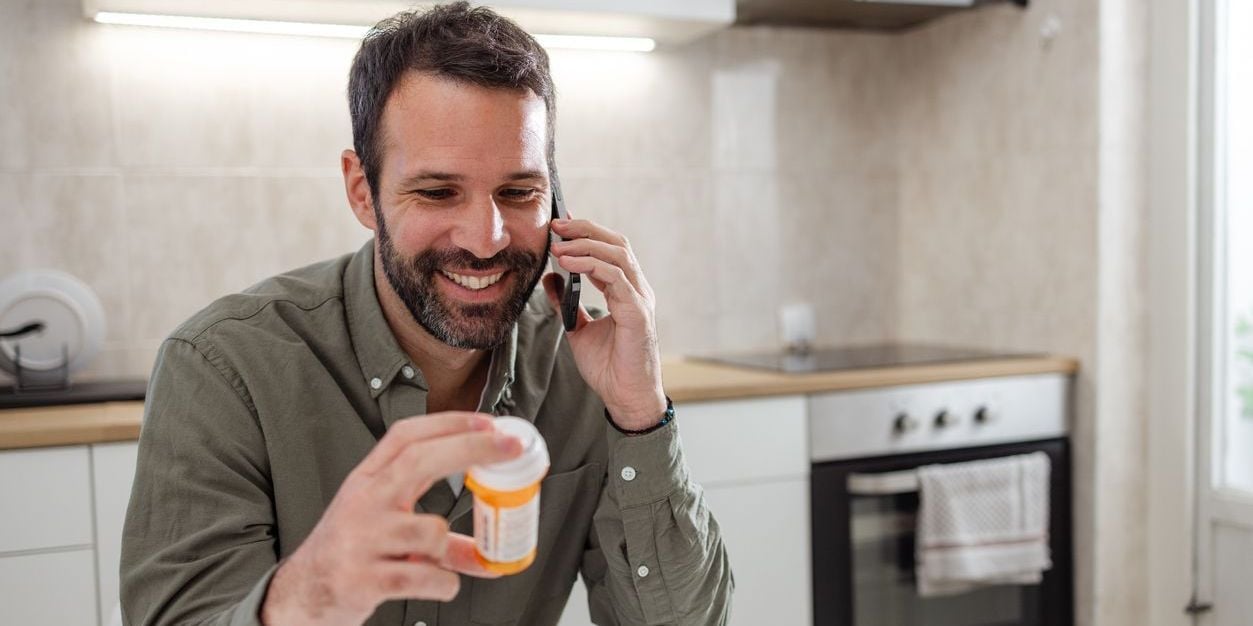 Man talking to his doctor