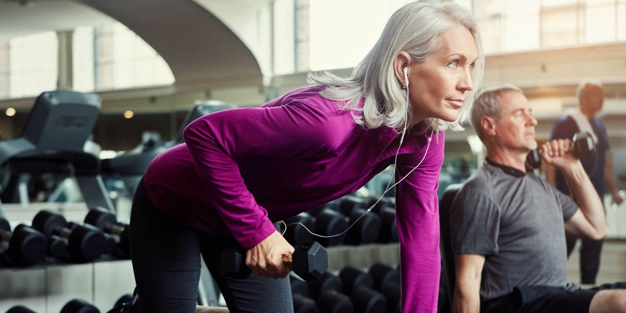 Woman strength training