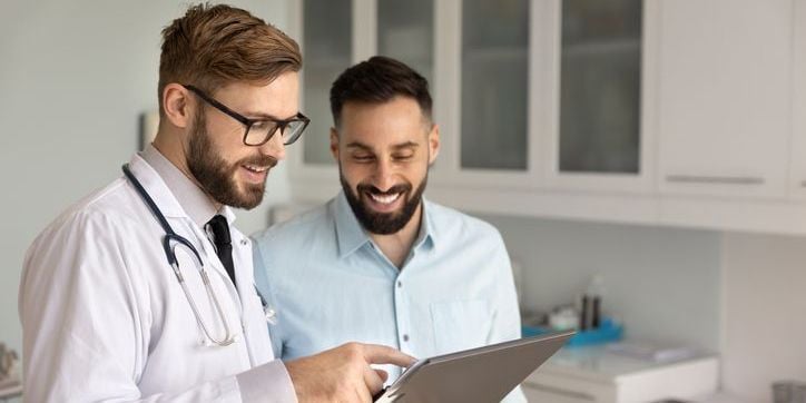 Doctor explaining results to patient