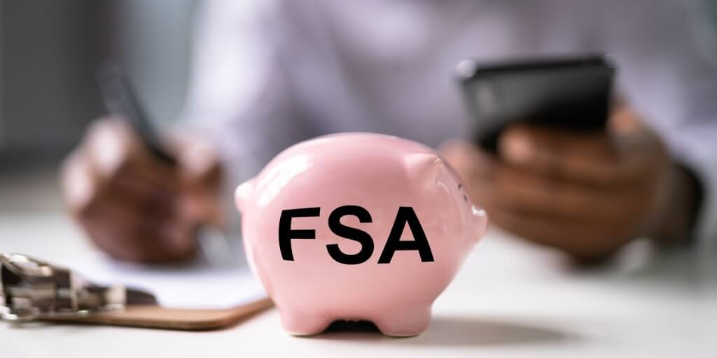 Piggy bank with FSA letters on it