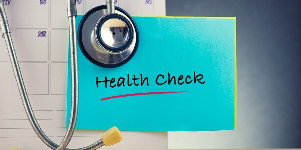 Calendar with health check reminder