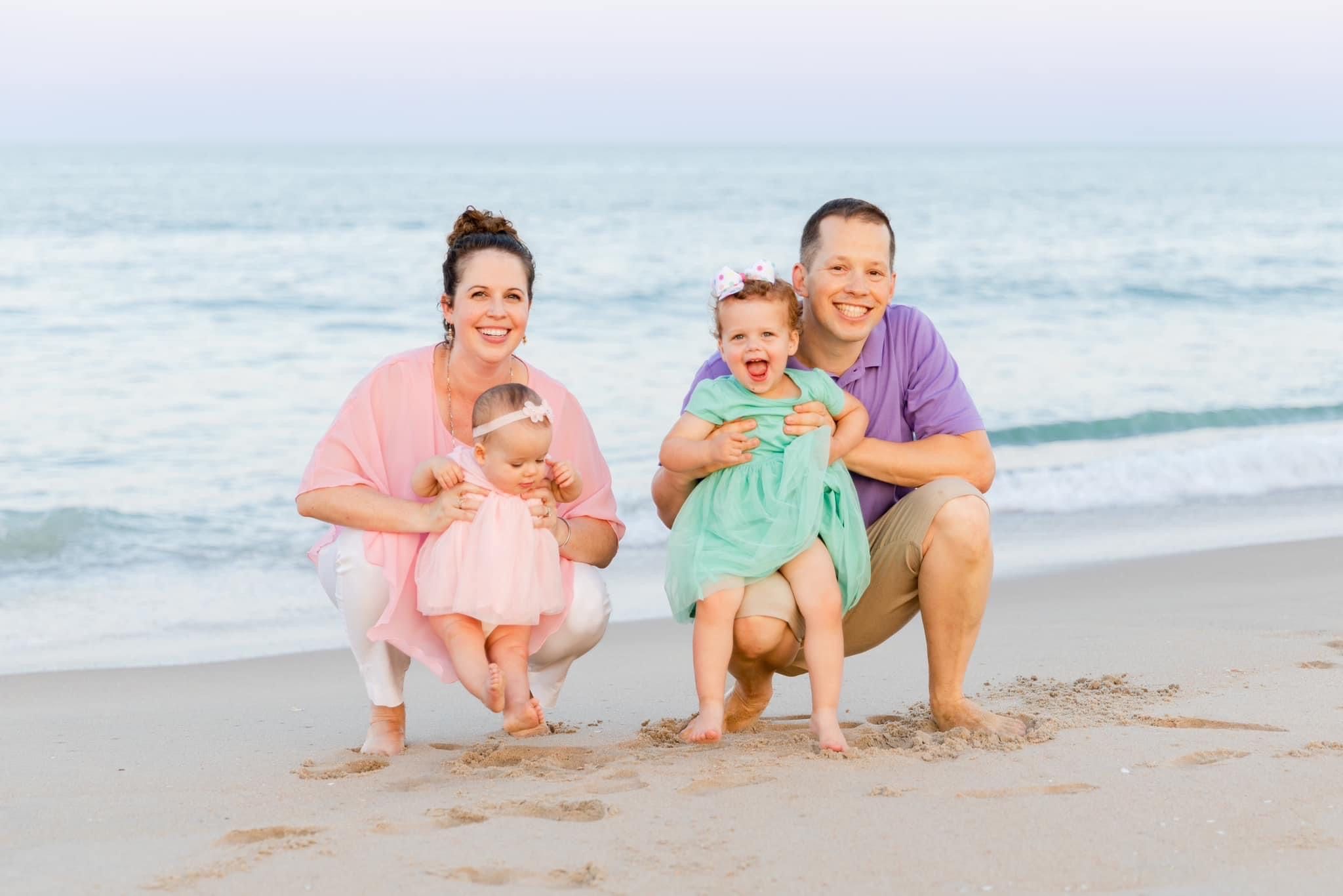 Dr. Jackson and his family on the beach