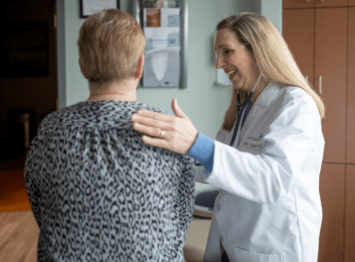 Dr. Kladder with female patient