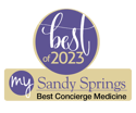 Ribbon for PartnerMD's Best Concierge Medicine Practice in Sandy Springs award for 2023