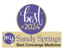 Ribbon for PartnerMD's Best Concierge Medicine Practice in Sandy Springs award for 2024