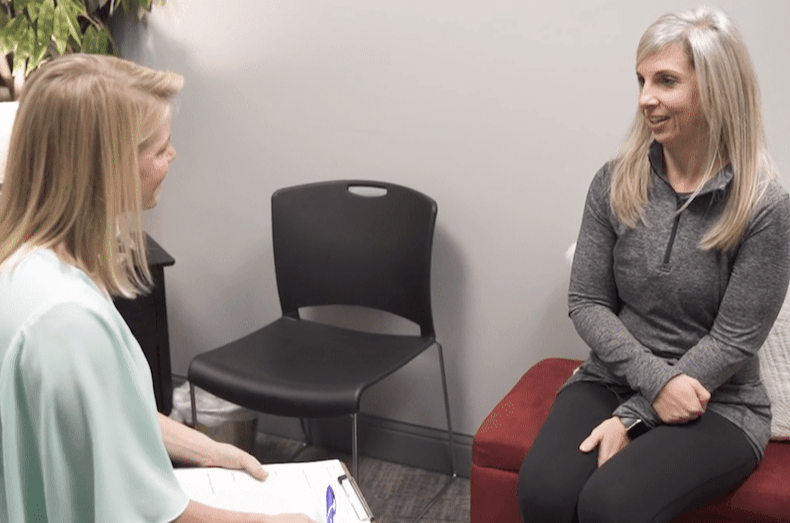 Health coach meeting with patient