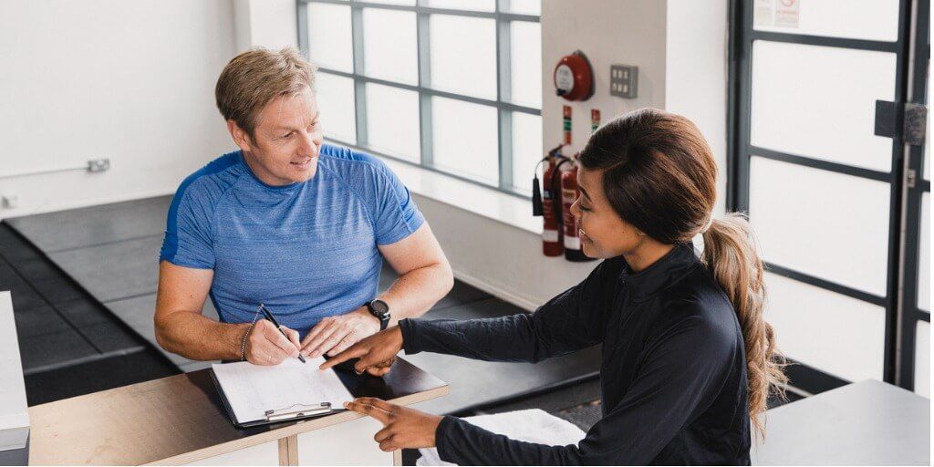 Patient meeting with a health coach