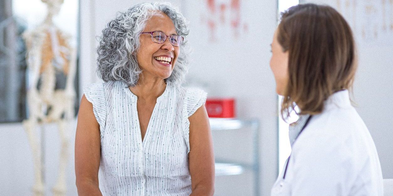 Woman having a conversation with her doctor