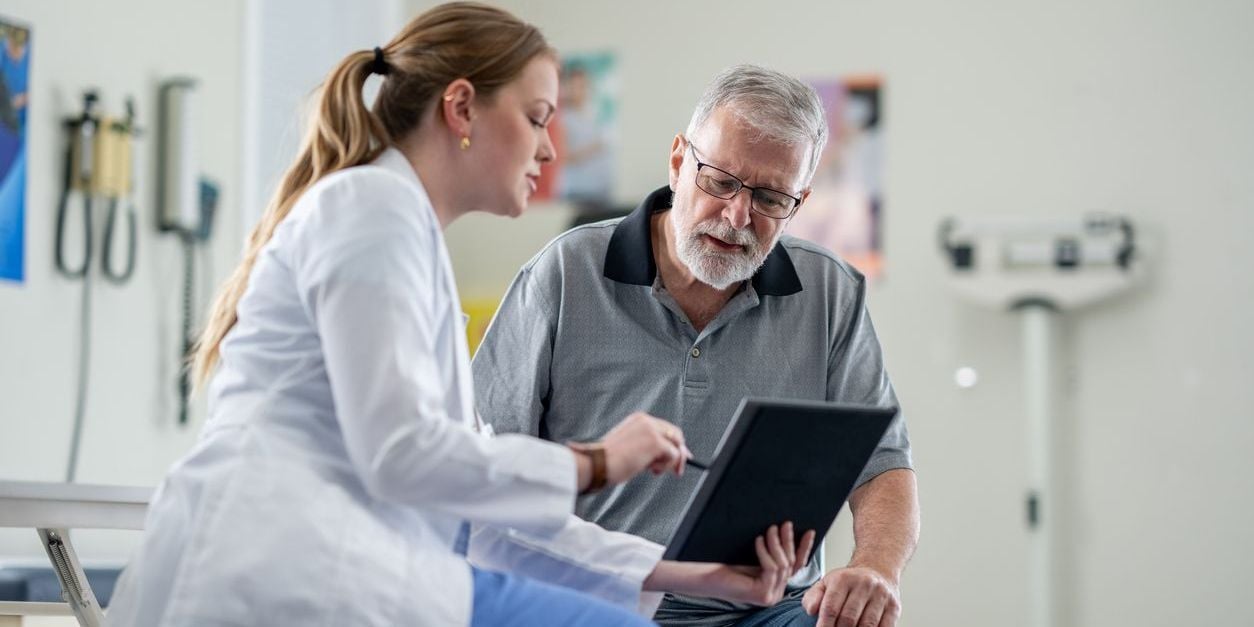 Doctor reviewing results with patient